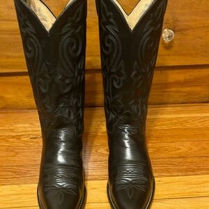 Justin Vintage L4911 Women’s Black Leather Coastal Cowgirl Boots 7.5C